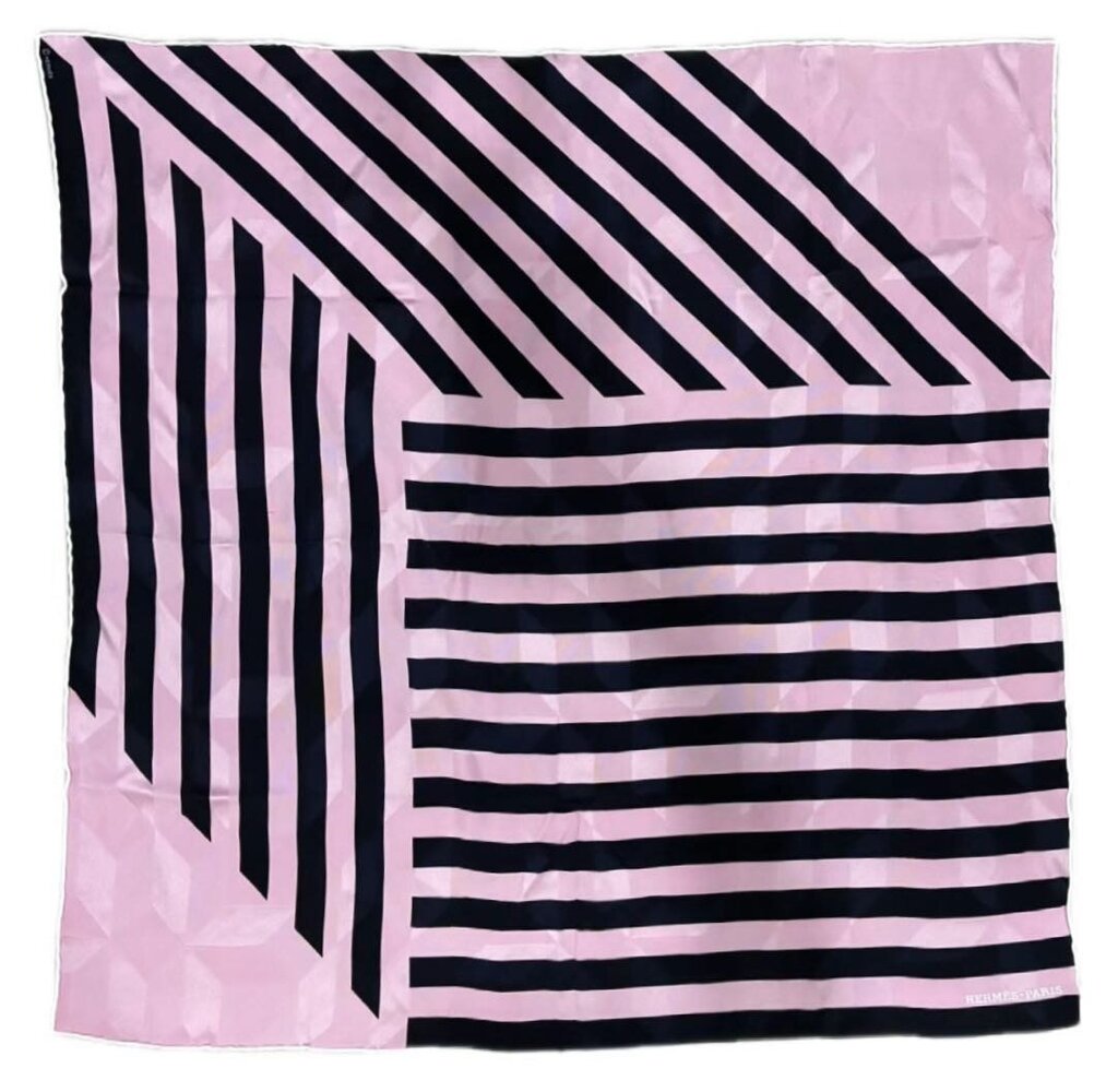Carre 70 Silk Square Marine Jacquared Graphic