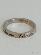 Load image into Gallery viewer, I Love You Narrow Notes Band Ring
