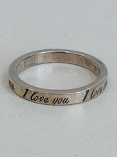 Load image into Gallery viewer, I Love You Narrow Notes Band Ring
