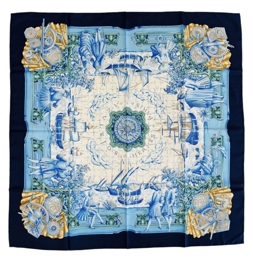 Carre 90 Azulejos Silk Scarf