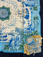 Load image into Gallery viewer, Carre 90 Azulejos Silk Scarf

