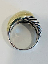 Load image into Gallery viewer, 14K Yellow Gold Silver Labyrinth Cable Knot Ring Band
