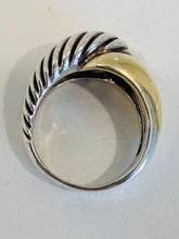 Load image into Gallery viewer, 14K Yellow Gold Silver Labyrinth Cable Knot Ring Band
