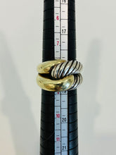 Load image into Gallery viewer, 14K Yellow Gold Silver Labyrinth Cable Knot Ring Band
