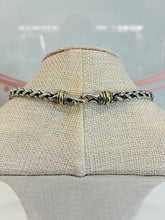 Load image into Gallery viewer, Sterling Silver 14k Yellow Gold Wheat Chain Necklace
