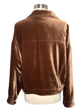 Load image into Gallery viewer, Velvet Silk-Bend Bomber Jacket
