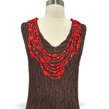 Load image into Gallery viewer, Beaded Crochet Sweater Tank Top
