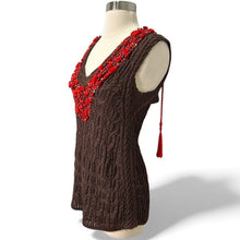 Load image into Gallery viewer, Beaded Crochet Sweater Tank Top

