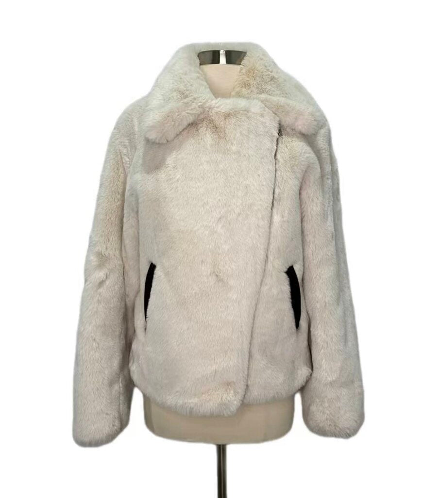 Faux Fur Moto Jacket