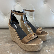 Load image into Gallery viewer, NWOT Medusa Silk Ankle-Strap Wedge Espadrilles
