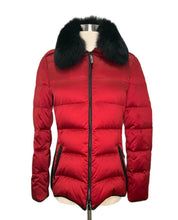 Load image into Gallery viewer, Puffer Jacket Blue Fox Detachable Collar
