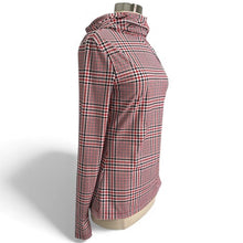 Load image into Gallery viewer, Belle Houndstooth Hooded Jersey Top
