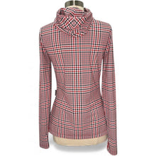 Load image into Gallery viewer, Belle Houndstooth Hooded Jersey Top
