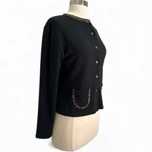 Load image into Gallery viewer, Wool Knit Logo Trim Cardigan
