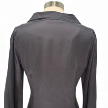 Load image into Gallery viewer, 2008 Crystal Embellished Cuff Silk Blouse
