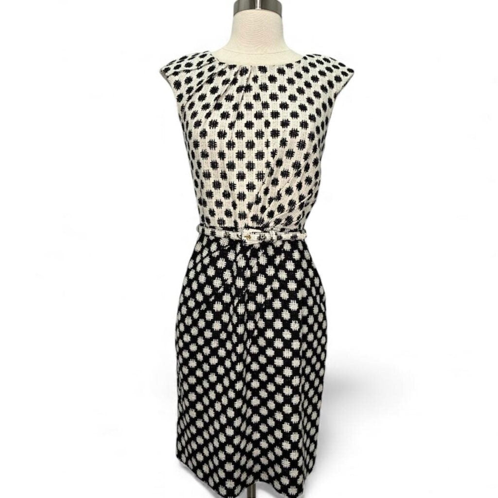 Pre Fall 2012 Runway Raw Silk Weave Knit Geometric OpArt Dress