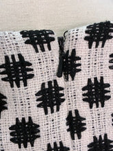 Load image into Gallery viewer, Pre Fall 2012 Runway Raw Silk Weave Knit Geometric OpArt Dress
