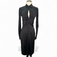 Load image into Gallery viewer, NWT Fall Satin/Silk Longline Shirt Dress
