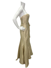 Load image into Gallery viewer, Strapless Jacquard Silk Blend Evening Gown
