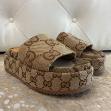 Load image into Gallery viewer, Angelina Logo Jacquard Platform Sandals
