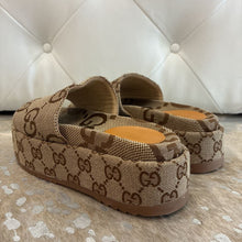 Load image into Gallery viewer, Angelina Logo Jacquard Platform Sandals
