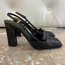 Load image into Gallery viewer, Leather Square Toe Slingback Pump
