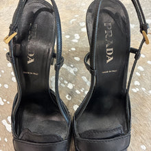 Load image into Gallery viewer, Leather Square Toe Slingback Pump
