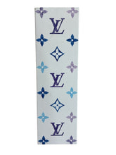 Load image into Gallery viewer, Sycamore Wood Cotton Monogram Tile Fan
