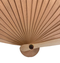 Load image into Gallery viewer, Sycamore Wood Cotton Monogram Tile Fan
