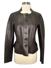 Load image into Gallery viewer, Lambskin Peplum Leather Jacket
