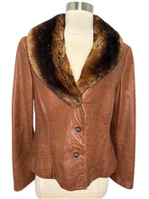 Load image into Gallery viewer, Leather Jacket w/ Fur Collar
