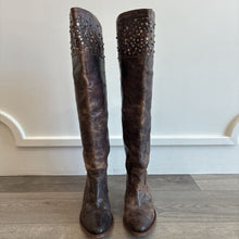 Load image into Gallery viewer, Studded Leather Distressed Western Boots
