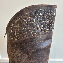 Load image into Gallery viewer, Studded Leather Distressed Western Boots
