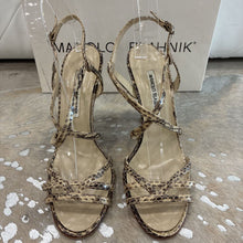 Load image into Gallery viewer, Snakeskin Strappy Sandal Heels
