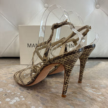 Load image into Gallery viewer, Snakeskin Strappy Sandal Heels
