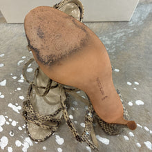Load image into Gallery viewer, Snakeskin Strappy Sandal Heels
