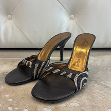 Load image into Gallery viewer, Beaded Leather Heeled Sandals
