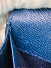 Load image into Gallery viewer, Saffiano Leather Metal Bar Continental Flap Wallet
