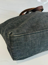 Load image into Gallery viewer, Denim &amp; Leather Tote Bag
