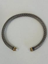 Load image into Gallery viewer, Classic Cable Bracelet in Sterling Silver/14K/Pearls
