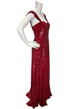 Load image into Gallery viewer, NWT Sequined Silk-Chiffon Gown
