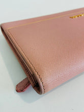 Load image into Gallery viewer, Saffiano Leather Lux Metal Bar Continental Wallet
