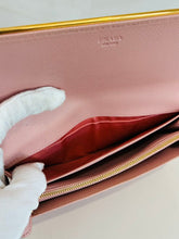 Load image into Gallery viewer, Saffiano Leather Lux Metal Bar Continental Wallet
