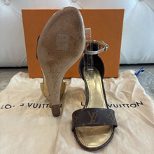 Load image into Gallery viewer, Sunshine Wedge Monogram Sandals
