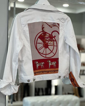 Load image into Gallery viewer, Hermes Silk Scarf &quot;Coupe De Gala 90 Rose&quot; Upcycled Jacket
