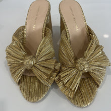 Load image into Gallery viewer, Penny Knotted Lame Sandal Retail $395
